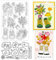 ORIGACH Blumen und Schuhe klare Stempel und Stanzformen Set für Kartenherstellung Paare Dating Silikon Stempel Stanzen stirbt für DIY Scrapbooking Journaling Fotoalbum Handwerksbedarf