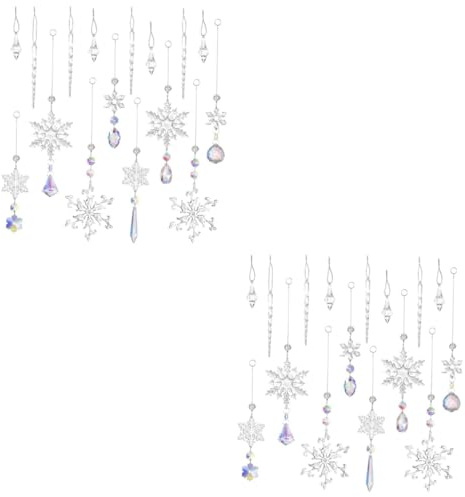 BESPORTBLE 20stücke Teiliges Kristall Sonnenfänger Und Eiszapfen Deko Zum Aufhängen Für Fenster Garten Und Feiern Für Weihnachten Hochzeiten Und Besondere Anlässe