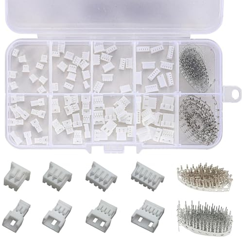 Harissess 360 Stücke MX 1.25mm Stecker Kit, 2/3/4/5Pin Gehäuse Stecker Buchsen, 1.25mm Pitch MX Adapter Stecker für Flight Controller