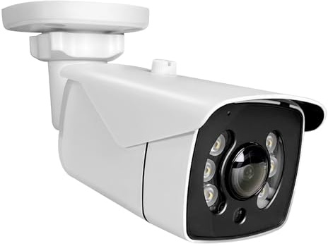 8MP 4K POE IP 1.8mm Wide Angle Lens Audio Camera, Ultra HD Metal Bullet Type Security Camera, Outdoor IP66 Waterproof, Fisheye Panoramic Lens, AI Human Detection Full Color Night Vision For NVR