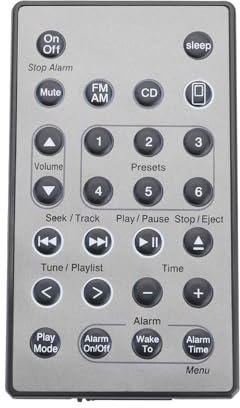 Create idea 1pc Télécommande Compatible avec BO-SE I II III IV Système Sound Touch Wave Music Radio System AWRCC1 AWRCC2 (Aucune Configuration Requise) Argent