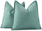 Madizz 2er Set Schlicht Chenille Kissenbezügen Weiche dekorative Kissenbezüge für Sofa Schlafzimmer Kissenhülle Aqua 45x45 cm Quadrat