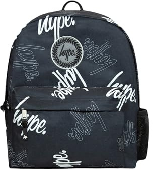 hype Iconic Multi Script Backpack (One Size) (Black/White)