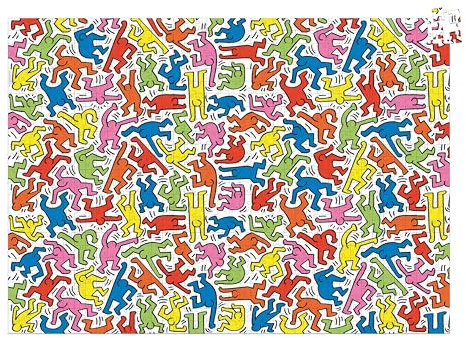 Vilac Puzzle mit 1000 Teilen – Keith Haring – stimuliert die Koordination – Motorik und Problemlösung – poetisches und pädagogisches Universum – ab 8 Jahren, Mehrfarbig