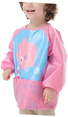 SEWACC Schutzkleidung Für Junge Mädchen Wasserdichte Malschürze Leicht Zu Reinigen Für Malen Und Zeichnen Atmungsaktiv Polyester-material Verstellbare Schürze