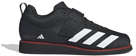 adidas Mens Powerlift 5 Weightlifting Shoes Training Black/White/Ruby 8 UK