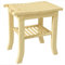 HOMCOM Tabouret Banc de Douche en Bambou, avec Porte-Serviettes, étagère de Rangement, 42 x 29 x 43 cm, Bois Naturel