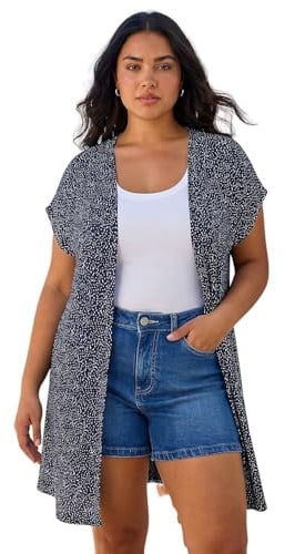 Roman Curve Crochet Knit Cardigan for Women UK - Ladies Everyday Holiday Spring Summer Comfy Soft Evening Vacation Work Party