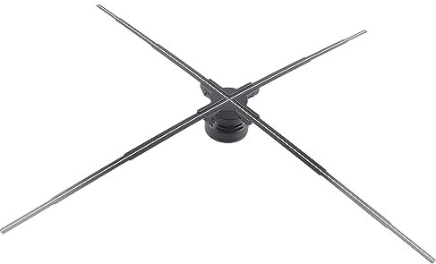 1184 Ventola di Ologramma 3D LED, Display Pubblicitario Olografico WiFi in Tempo Reale con Telecomando, 100 Cm per il Bar del Negozio di Mostre, ABS, Lega di Alluminio (Spina