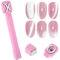 Piriuuo 3-in-1-Nagelmagnet-Werkzeug, Katzenauge 3D-Nagelkunst Magnet Nagel Magnet Werkzeug Multifunktion Katzenauge Nageldesign Werkzeug Katzenauge Gel Nagellack Magnet für Nagelstudio, DIY (Pink)