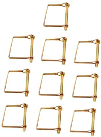 Gatuida 10 Stück Sicherheitsnadel Rassel Winde Lenkradsperre Verriegeln Sicherungsstift Der Anhängerkupplung Abs Welle Zur Befestigung Des Anhängers Bausatz Kohlenstoffstahl Golden