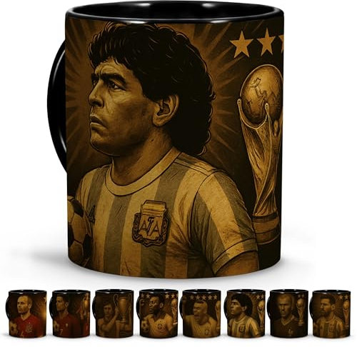 Mug Fußball Legenden Tassen. Frühstück. Kinder Fußball. Trainer. Vatertagsgeschenke. Einzigartige Legenden 330ml Maradona