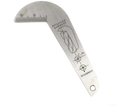 HanOaki Bohrer Winkellehre Edelstahl Winkelmesser Doppelseitig Bohrer Schleiflehre Vorderkante Winkellehre