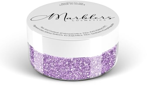 MARBLERS Cosmetic Grade Fine Twinkle Glitter [Light Purple] 0.18oz (5g) | Non-Toxic | Vegan | Cruelty-Free | Eyeshadow, Nail Polish, Nail Art | Festival, Rave & Party Makeup | Body & Face
