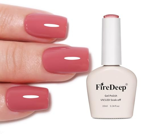 Firedeep Brick Red Gel Polish Hema Free 10ml Same Color Same Top Cover Christmas Manicure UV Polish Art DIY at Home for Autumn and Winter