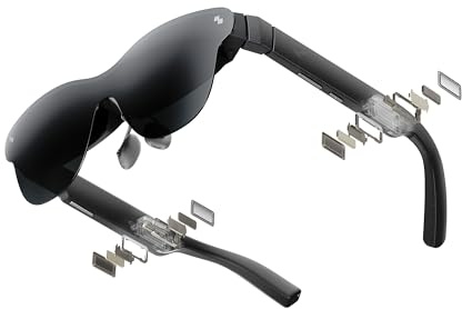 RayNeo Air 4 Pro AR/XR Glasses, HDR10 Display, Vision 4000 Chip, 201 Virtual Cinema, Audio by Bang & Olufsen, 3D Movies & Gaming Smart Glasses for iPhone 17,16,15/Android/Mac/Steam Deck/PS4/5