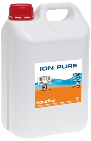 Ion Pure Floculante Líquido para Piscina, Elimina Partículas en Suspensión, sin Alterar el pH, 5 L