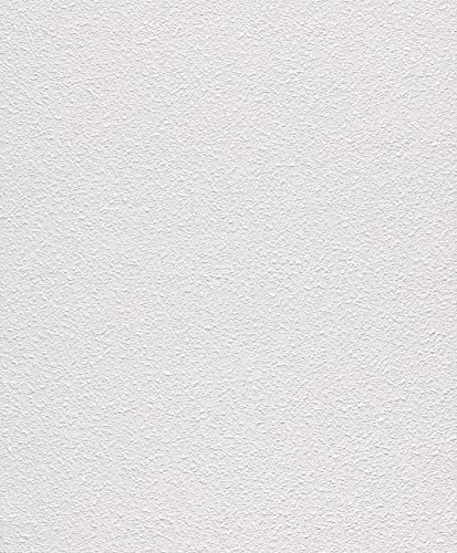 Rasch 346312 Papier Peint en relief Uni Blanc Blanc classique (Import Allemagne)