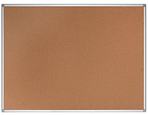 Bi-Office Earth - Umweltfreundliche Pinnwand, Korktafel mit Aluminiumrahmen, Hochwertige Naturkorkoberfläche - 180 x 90 cm