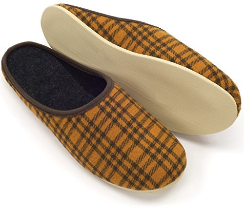 Kamelhaar Pantoffeln - Gummisohle 45