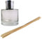 Fragrance Diffuser Glass Round Bottle Silver Cap and 8 reeds