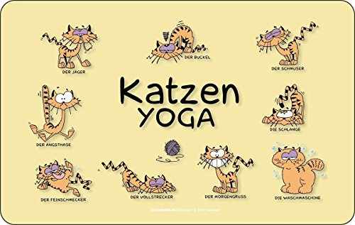 Original RAHMENLOS® Schneidbrettchen: Katzen Yoga