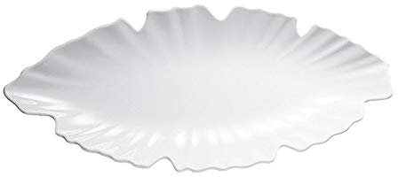 Plate Leaf Cm 40x18,5 White Melamine
