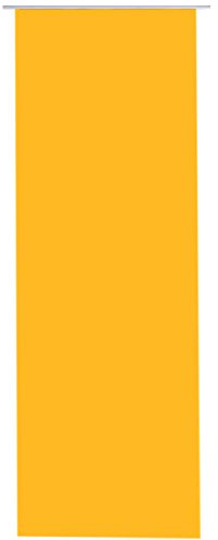 Bestlivings Flächenvorhang Blickdicht 60x245cm, Schiebegardine als Raumteiler (Orange) mit Klettband Befestigung, Gardine Vorhang zum schieben