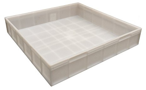 Square Food Grade Plastic Stacking Pizza Dough Bakery Trays - Commercial Quality! 10.1 Litre Stackable HDPE Containers - Chemical Resistant Boxes (5)