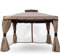 Bakaji Gazebo da Giardino Struttura in Alluminio con Copertura Telo 400 gr/mq con Spalmatura Anti-UV. Antipioggia, completo di 4 Zanzariere e 4 Teli Laterali (3 X 3 MT)