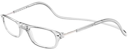 TBOC Lesebrille Lesehilfe für Herren und Damen – Dioptrien +2.50 Transparent Fassung Brillen mit Stärke Faltbare Einstellbare Trend Frau Mann Senior Magnetverschluss Clip Alterssichtigkeit Presbyopie
