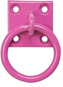 Perry Equestrian No.515 Chain Ring on Plate 50mm x 50mm Pink