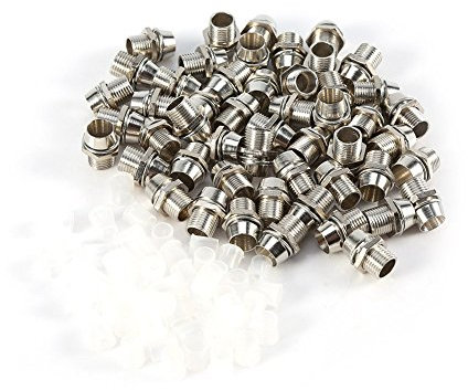 50 stücke Silber Farbe 5mm LED Halter Panel Display Zubehör Gewinde Größe 8mm für Leuchtdiode Beleuchtung