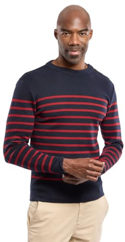 Armor Lux Herren 75953 Pullover, Mehrfarbig (Navire/Piment I78), XS EU