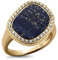 Orphelia Damen-Ringe 925_Sterling_Silber mit Kissenschliff Lapislazuli '- Ringgröße 50 ZR-7468/50