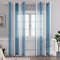 MIULEE Tende in voile a righe bianche e blu, tende interne con occhielli, belle tende per finestre, camera da letto, confezione da 2 tende trasparenti per soggiorno, altezza 245 cm