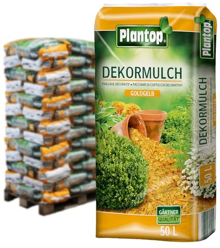 Pflanzen Kölle Plantop Dekormulch goldgelb, 1950 l gesamt, 39 Sack á 50 Liter