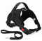 Musonic No Pull Dog Harness Breathable Adjustable Comfort Free Leash Included for Small Medium Large Dog Best for Training Walking XS Black
