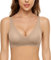 CheChury Soutien Gorge sans Armature Push Up Brassière Femme Sport Confortable Soutien-Gorge pour Quotidien Yoga - Beige - Taille M