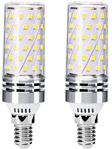 E14 LED Maiskolben Lampe 12W Kaltweiß 6000K, E14 LED Glühbirne 1200LM Entspricht 100W 120W Halogenbirne, E14 LED Mais Glühbirnen, AC 175-265V, 2er Pack