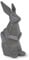 flature Keramik Osterhase Deko Figur - Hasenfigur aus Keramik 25cm hoch als Moderne Osterdeko, Dekofigur für Ostern, Frühlingsdeko, als Ostereier Deko, Oster Deko, Geschenk für Frau (Anthrazit)