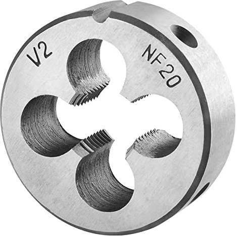 Burkit 1/2 Zoll-20 UNF Runde Gewindeschneideisen 1/2 x 20 UNF Maschinengewinde-Schneideisen Rechtshänder