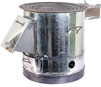 RPLM Estufa De Leña, Estufa De Leña para Exteriores, Estufa De Tienda Portátil, con Wok Hecho A Mano, para Cocinar, Acampar, Tienda De Campaña, Senderismo, Pesca,58CM