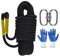 JIUXQT 16mm 48Ft/15m Climbing Rope Strong Rope Tree Climbing Gear Static Climbing Rope Arborist Equipment Rock Climbing Heavy Duty Tree Stand Camping Rope Survival Equipment Black