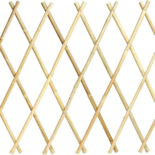 Virsus 1 Traliccio Estensibile in Bamboo Naturale 3966, Diametro 12-14 mm, per Sostegno a Muro di Fiori e pianti rampicanti, per Decorazione Esterni Pannello Recinzione Giardino, terrazzo (180x120 cm)