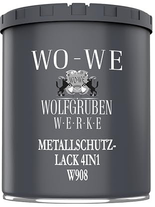 Metallschutzlack 4in1 Metalllack Metallfarbe Metallschutzfarbe W908 Weiß - 750ml