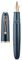 Jinhao 9019 Acrylic Fountain Pen, Size 8 Medium Nib with Ink Converter, Dark Blue Classic Design Smooth Writing Pen (Gold Trim)