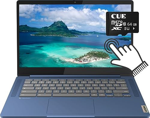 Lenovo 2023 Ideapad Slim 3 14 FHD Touchscreen Chromebook Laptop, 8-Core MediaTek Kompanio 520, 4GB RAM, 128GB di memoria (64GB eMMC + 64GB Micro SD), WiFi6, 13,5 ore di durata