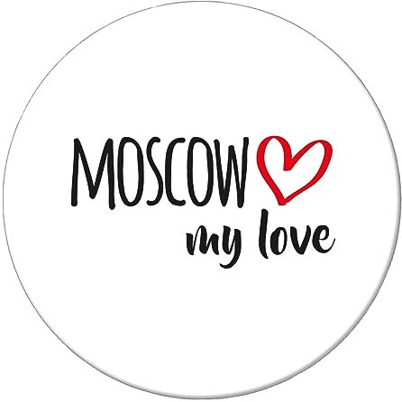 Huuraa Magnet Moscow My Love Kühlschrankmagnet 59mm für alle Fans von Moskau Russland Geschenk Idee für Freunde und Familie