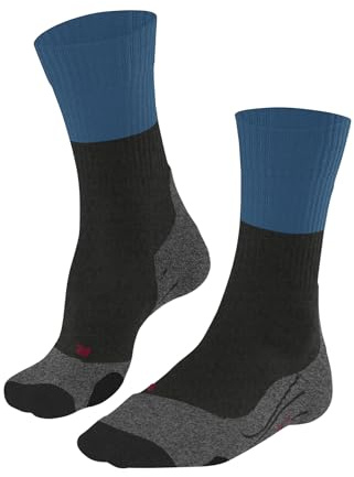 FALKE Herren Wandersocken TK2 Explore M SO Wolle Funktionsmaterial antiblasen dick 1 Paar, Grau (Grau 3186), 42-43